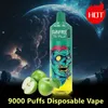 Sunfire 9000 sbuffi 9k sigarette elettroniche usa e getta 18 ml vape 0mg 5mg ricaricabile 600 mAh vape 9000puffs 7000 12k sbuffi vaper tornado shisha vape giaccancio penna usa canada