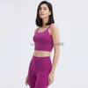 2024S L238B Soutien-gorge long sans trace Soutien-gorge de yoga classique Gilet de couleur unie avec coussinets de poitrine amovibles Sous-vêtements sexy Soutien-gorge de sport ajusté pour femmes Débardeurs