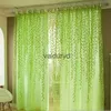 Rideau er Style Violet Vert Rideaux Transparents Feuilles Rideaux Style Pastoral Fenêtre Florale Décorative pour Chambre Salonvaiduryd