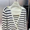 11003 2024 Runway Summer Brand SAme Style Sweater Long Sleeve V Neck Cardigan Fashion Clothes White High Quality Womens shili