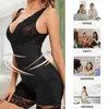 Donna Shapewear in pizzo Tute complete Dimagrante Body Shaper Corsetto Vita Trainer Modellante Intimo Guaina di recupero dopo il parto Fajas 240115