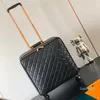 Designer kvinnor reser resväska resväska personlig anpassningsbar initial stripe patten klassisk bagage