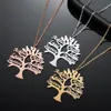 Qitian personnalisé personnalisé arbre de vie collier avec 1-6 noms en acier inoxydable pendentif chaîne famille bijoux femmes cadeau de noël 240115