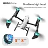 KS66 RC Drone, 2.4G WiFi FPV med HD -kamera, 12 minuters flygtid, borstlös, RC -drone, legering quadcopter UAV, Toy Gift