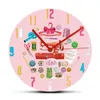 Väggklockor Syförsörjning och tillbehör Dekorativ rosa klocka för rum Skräddarsy Fashion Art Timepieces Sömbandspresent