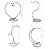 Decorative Plates Heart Shaped Ornament Display Stand Iron Wedding Candle Holder Candlestick Glass Globe Plant Ball Lantern Hanging Xmas