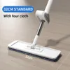 Squeeze Mop Flat Hands Free Washing Lazy Mops for House Floor Cleaning Household Tools with Replaced Pads y240116