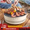 AIWILL Barbecue Grill Maison Barbecue Camping En Plein Air Charbon De Bois Poêle Grills Maille Portable Sans Fumée Barbecue Grill Pan 240116