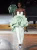 Casual Dresses Special Designed Modest Sheath Women Maxi med 3D Flower Sweetheart Strapless Ankel längd stretchiga kvinnliga klänningar