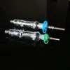 Mini Small Nector Collectors 10mm 14mm Joint NC Kits Oil Dab Rigs Glass Smoking Pipes With Titanium Nail And Plastic Keck NC12 LL