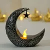 Eid Mubarak Party Decoration Star Moon Led Candlestick Ramadan Kareem Light Kids Adults Happy Decor 240116