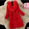 Pelliccia da donna Nowsaa Elegante giacca invernale da donna Addensare con cappuccio Cappotto lungo in piumino Slim Fit Colletto per capelli Cappotti imbottiti in cotone