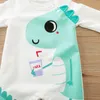 Niedliche Cartoon-Dinosaurier-Babybodys mit 3D-Druck und langen Ärmeln für Jungen und Mädchen im Frühling und Herbst 240116