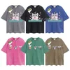 Мужская дизайнерская футболка Gu Винтажные ретро-стиранные рубашки Футболки люксового бренда Женская футболка с коротким рукавом Летние повседневные футболки Уличная одежда Топы Одежда различных цветов-36