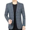 Mäns kostymer 2024 Spring och Autumn Middle Aged Suit Business Casual Dad's Single Piece Top Old Age Coat