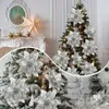 Nieuwe Banners Streamers Confetti 12 stuks 14,5 cm Kunstmatige Kerstbloemen Kerstboom Decoratie DIY Hangende Ornamenten Glitter Bloemen voor Bruiloft Decoratie