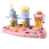 ピギーヌードルマシンファミリーハウスおもちゃセット色の粘土プラスプラスチンアイスクリーム型子供のおもちゃ240129を演奏するふり