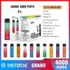 Hot Model TasteFog Grand Rechargeabe 4000 Puffs Mesh Coil Popular i EU engångspenna 4K Puff E -cigarett