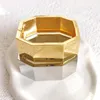 Bangle Fashion Geometric Metal Octagonal Prism Smooth Bracelet Bangles For Women Statement Jewelry Accessories