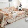 Franska chenille slipcovers blommande blommor träd antikatt repmöbler skydds sängöverdrag soffa handduk fullt täcke filt 240115