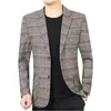 Mäns kostymer 2024 Spring och Autumn Middle Aged Suit Business Casual Dad's Single Piece Top Old Age Coat