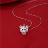 Y2K s925 Lucky Cute Necklace Small Luxury highgrade Pure Silver Twelve Zodiac Tiger Head Fashion Jewelry Women Pendant Gift 240115