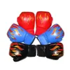 1 Pair Kids Boxing Gloves Children Punching Sparring PU Adjustable Exercise Fitness Mitts Train Hitting Glove Blue 240116