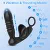 Massaggiatore giocattolo del sesso Controllo app Massaggiatore prostatico telescopico maschile Bluetooth Thursting Butt Plug Giocattoli vibratori anali per uomini Culo Buttplug 18 modalità