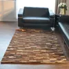 Carpets Big Size Luxury Cowhide Seamed Rug Modern Natrual Cowskin Chequer Carpet For Living Room Decoration