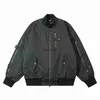 Herrjackor Ny pilot retro män jacka vibe multi-pocket funktionella baseball enhetliga par harajuku lös trendyephemeralew