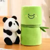 Vente de bambou Tube Panda en peluche poupée géant Panda jouets pour enfants sac de poupée détachable cadeaux pour enfants coussins 240115