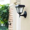 Gräsmattor Solar Garden Decoration Outdoor LED Wall Light Street Outdoor Solar Panel Waterproof Sunlight Wall Lamps Solar Spotlights YQ240116