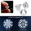 AANGEPASTE Super Witte RONDE Cut 1Mm VOLLEDIG VAN DE Moissanite MASSIEF GOUDEN OORBEL EEN PAAR LANGE LENGTE Sieradenring Studs