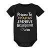 Rompers Prepare Yourself PAPA I'm Coming In A Few Month Announcement Pregnant Baby Bodysuit Boy Girl Toddler Jumpsuit Infant Shower Gift H240508