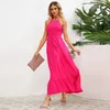 Novidade vestido feminino plus size sexy slim fit com decote em v estilo verão moda alça saia de praia