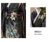 Großhandel Frauen Neue Mode Japanische Kimono Robe Hohe Qualität Seide Satin Druck Lose Pyjamas Damen Lange Bademantel Kleid