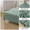 Stretch Rectangle Ottoman täcker Elastic Polar Fleece Storage Footrest Slipcovers för vardagsrumsmöbler Protector Home Decor 240115