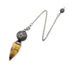 Pendant Necklaces Wholesale Natural Stone Amethyst Agate Crystal Small Bulb DIY Charm Fashion Necklace Jewelry Gift 18X55MM