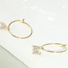 Dangle Earrings Stainless Steel Initial For Women 1pcs Single Gold Color Name A-Z Letter In Korean Fashion