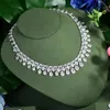 4 pièces brillant cubique zircone nigérian africain luxe mariée mariage fête ensemble de bijoux pour femmes robe accessoires N-136 240115