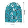 Bérets Math Doodle Bleu Mode Bonnet Casquettes Skullies Bonnets Ski Bonnet Homme Chapeaux