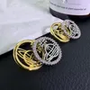 Designer Jewelry Planet Saturn Earring High Quality Brass Gold Color Women's ear studies E690