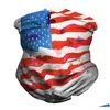 Bandanas U.S.A National Flag Pattern Bandanas Men Women 3D Digital Printing Magic Scarves Outdoors Riding Dustproakt Face Shield 5 5hs Dhize