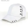 Bola Caps Moda Snapback Chapéus Mulheres Chapéu de Sol Homens Venda Quente Moda Anel de Ferro Bola KPOP Chapéus Boné de Beisebol Ajustável Chapéus Q240116