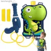 Areia jogar água diversão pistola de água dos desenhos animados dinossauro veados piggy brinquedos bonito animal mochila spray de água brinquedos verão praia piscina festa suprimentos