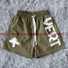 Mens Shorts Vermelho Preto Marrom Vertabrae Sweat Homens Mulheres Cordão Breechesyolq