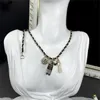 Nieuwe Hoge Kwaliteit Lente/Zomer Chokers Designer C Hanger Kettingen Brief Parel Gouden Ketting Vrouwen sieraden Vrouw lange keten 66