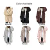 Vestes Femmes Légère élasticité Veste Solide Couleur Teddy Bear Automne Chaud Marque Hiver Cardigan Femmes Double Confortable