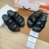 mesh jacquard fabric sandal Sliders Designers Rubber platform shoes Womans Mens flat 2024 newest Summer Beach Slide girl outdoors pool slippers gift lady