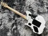 Electric guitar dual vibrato system, handmade, heavy, relic, black and white, China